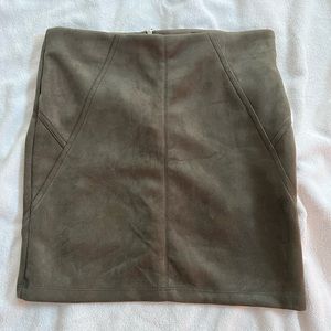 No rest for Bridget - Have suede olive green skirt